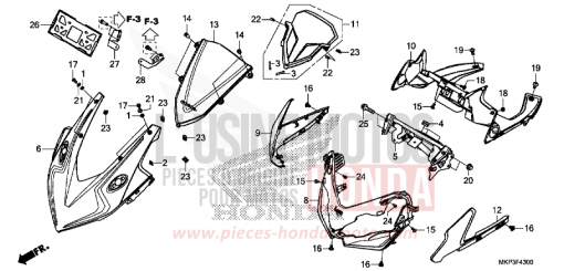 PANNEAU SUPERIEUR CBR500RAM de 2021